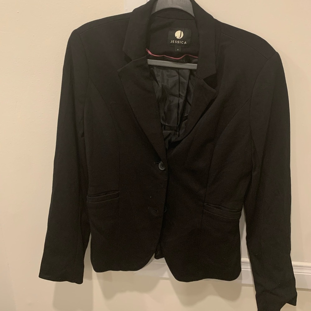 Faux Leather Sleeved Blazer